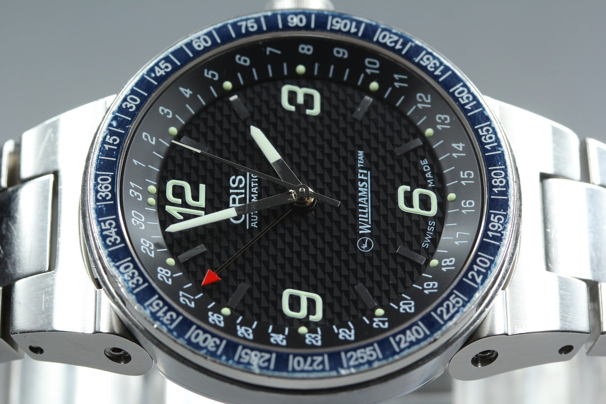 ORIS Williams F1 Team Pointer Date 7585 Automatic Men's Watch 42mm JAPAN Box