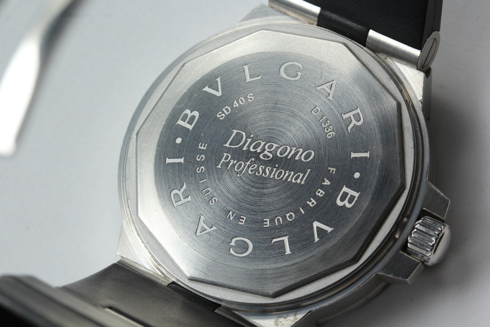 Exc+5*Box BVLGARI Diagono Scuba SD40S Date black Dial Automatic Men's Watch JP
