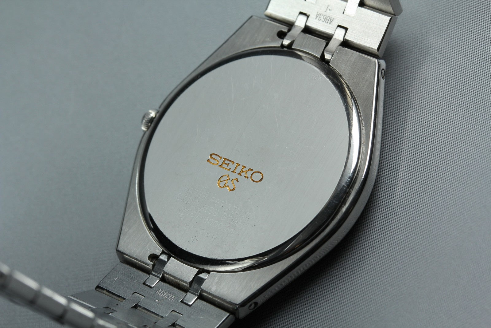 New Batt GRAND SEIKO 9587-8000 SBGS003 Silver Quartz Date Boy's Watch 36mm JAPAN