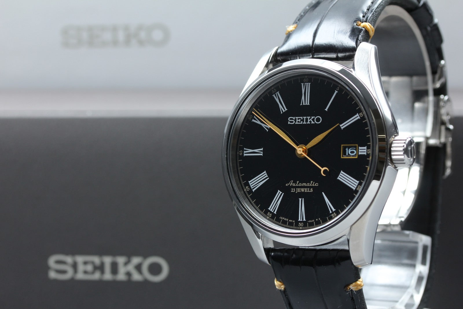 SEIKO Presage 6R15-03E0 SARX029 Automatic Black Date Men's Watch 40mm N MINT*Box