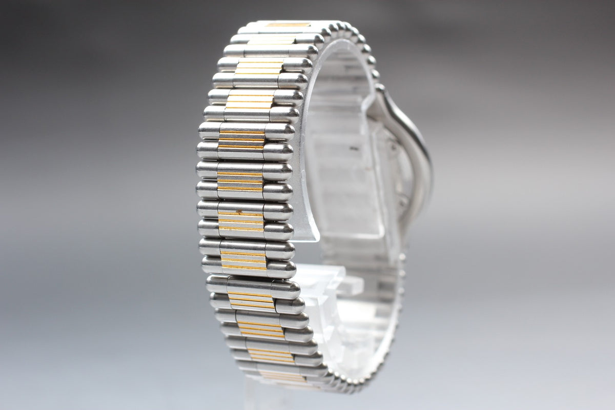 Vintage Cartier Must de Cartier 21 31mm Silver Gold Unisex Quartz Watch Pouch