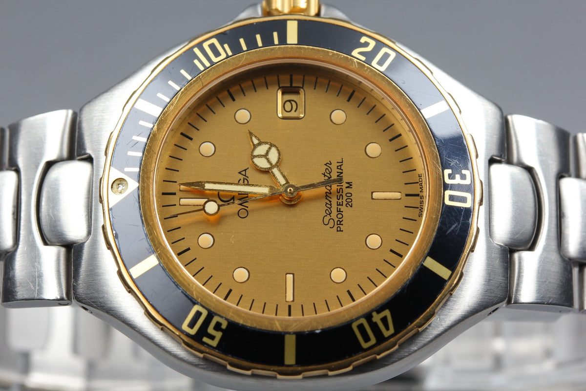 OMEGA Seamaster 200M 396.1042.1 Cal.1441 Gold 36mm Quartz Men's Watch Vintage