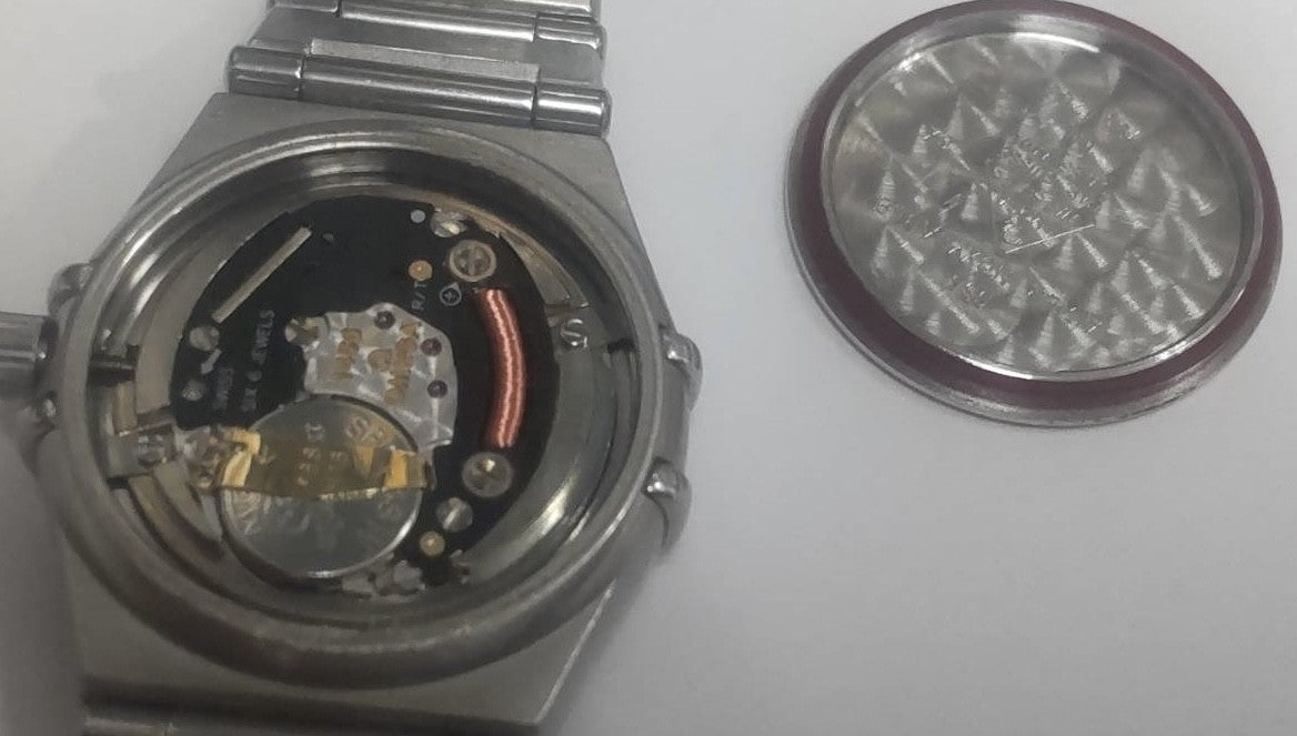 New Batt OMEGA Constellation 1562.30.00 Quartz Silver Women Watch 22mm JAPAN