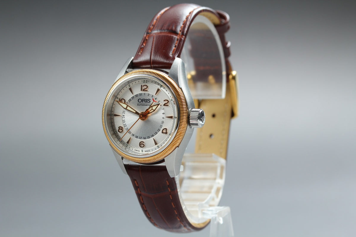 ORIS Big Crown Pointer Date 7680A Silver Dial Brown 28mm Automatic Women's Watch