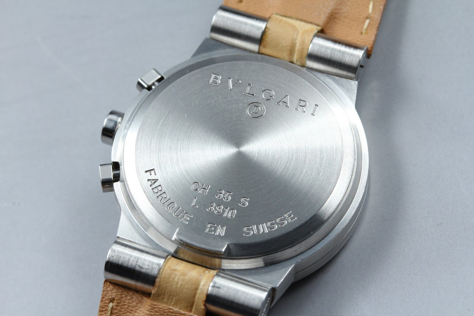 BVLGARI Diagono CH35S Quartz Chronograph Black Men's Watch 36mm JAPAN Exc+5*Box