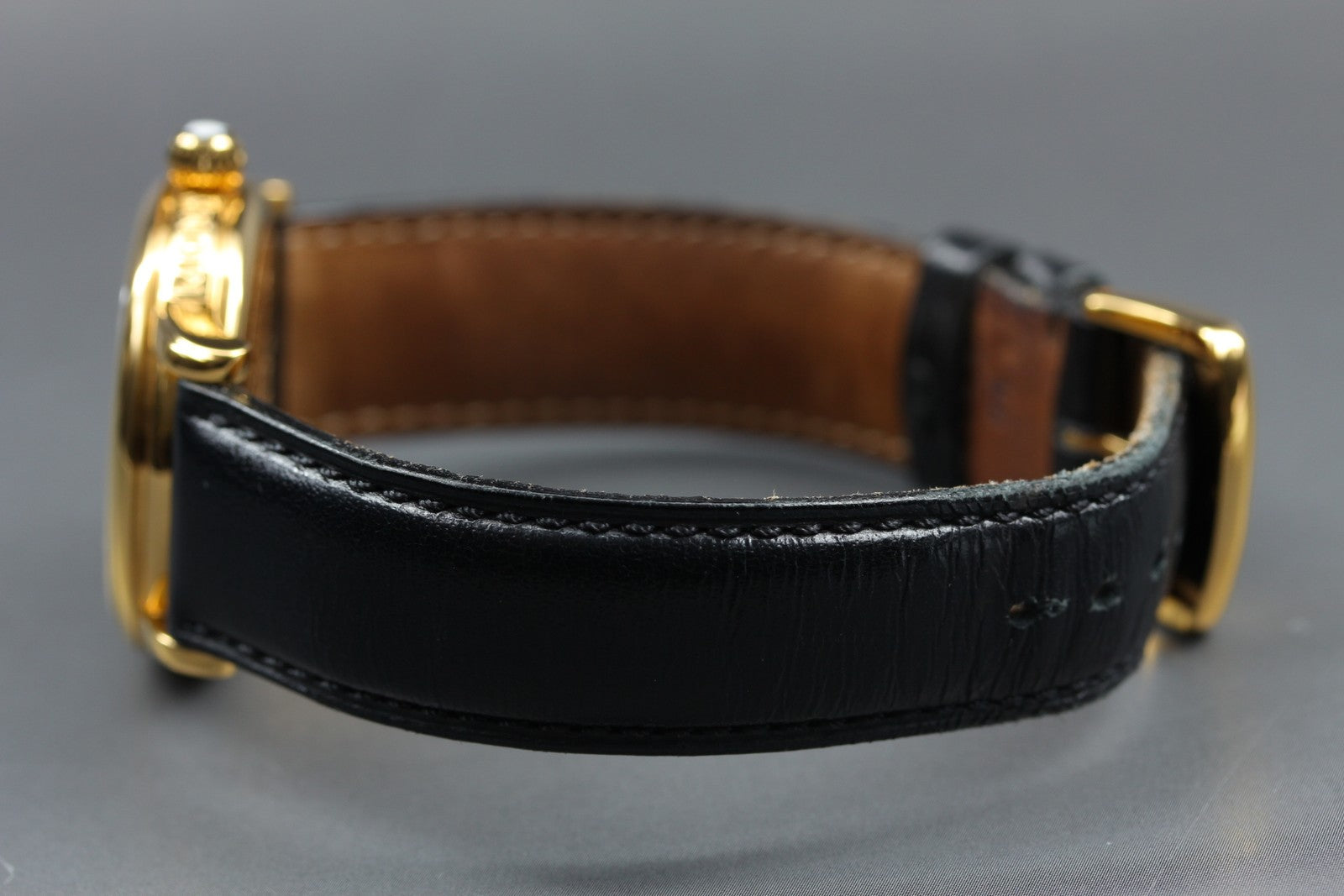 New Batt MONTBLANC Meisterstuck 7005 Quartz Black Men's Watch 31mm JAPAN Box
