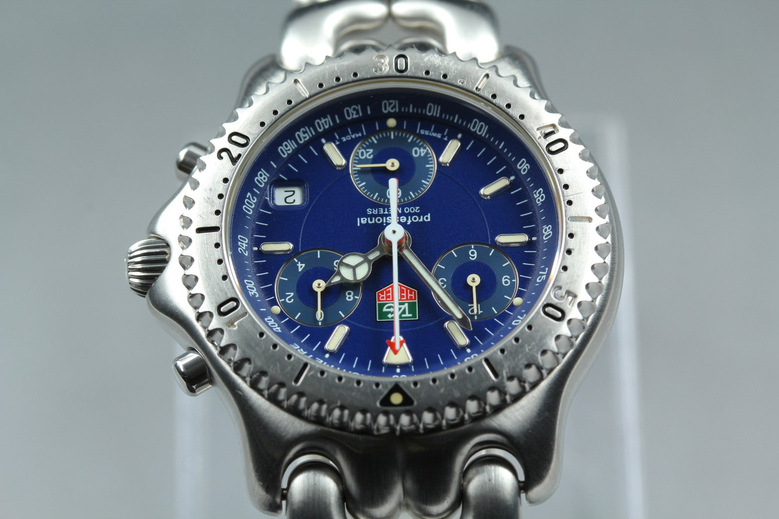 TAG Heuer SEL Professional CG1114 Quartz Chronograph Blue Men's Watch 37mm JP