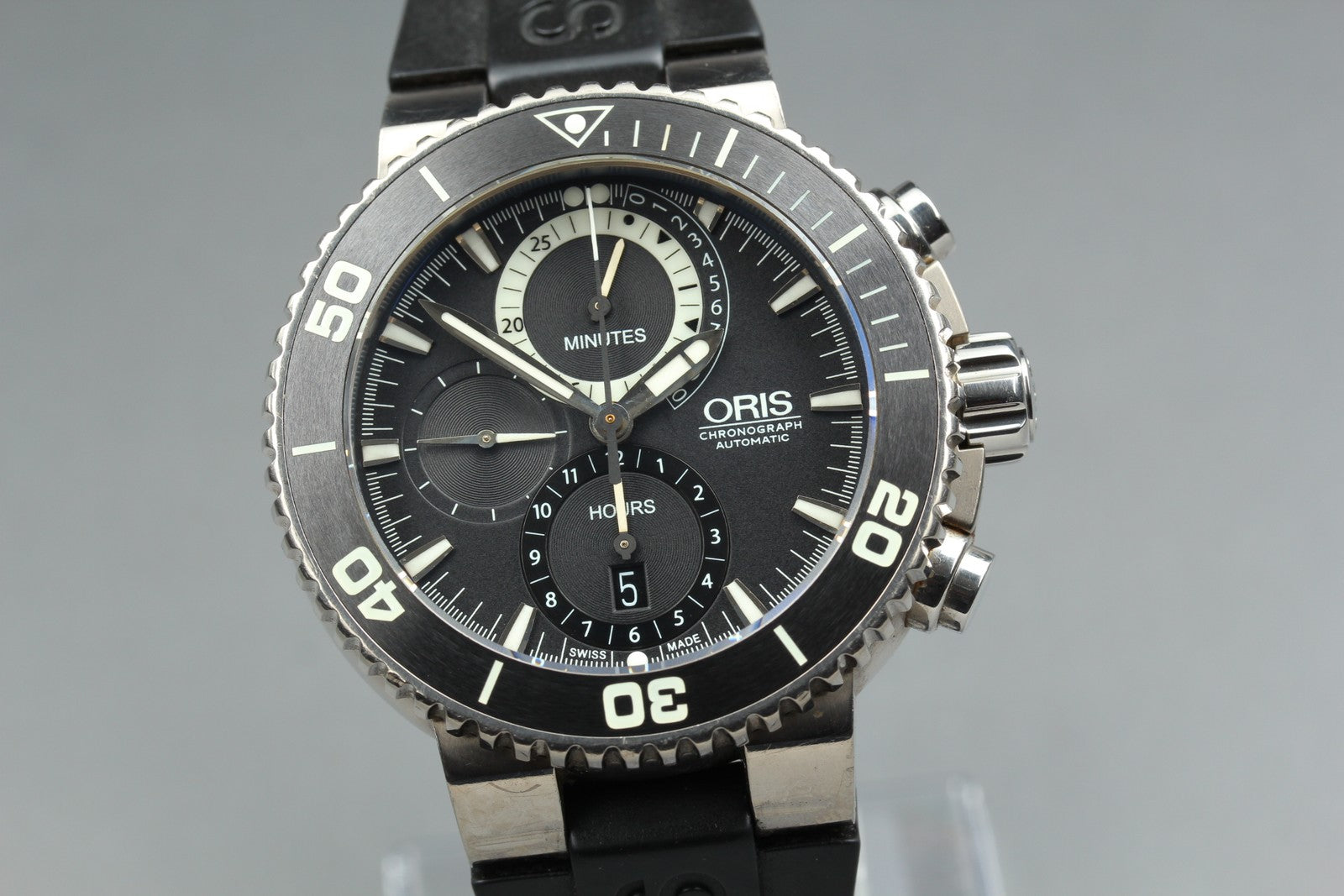 ORIS Carlos Coste Cenote Titanium 7655-71 Automatic Black Men's Watch 46mm Exc+5