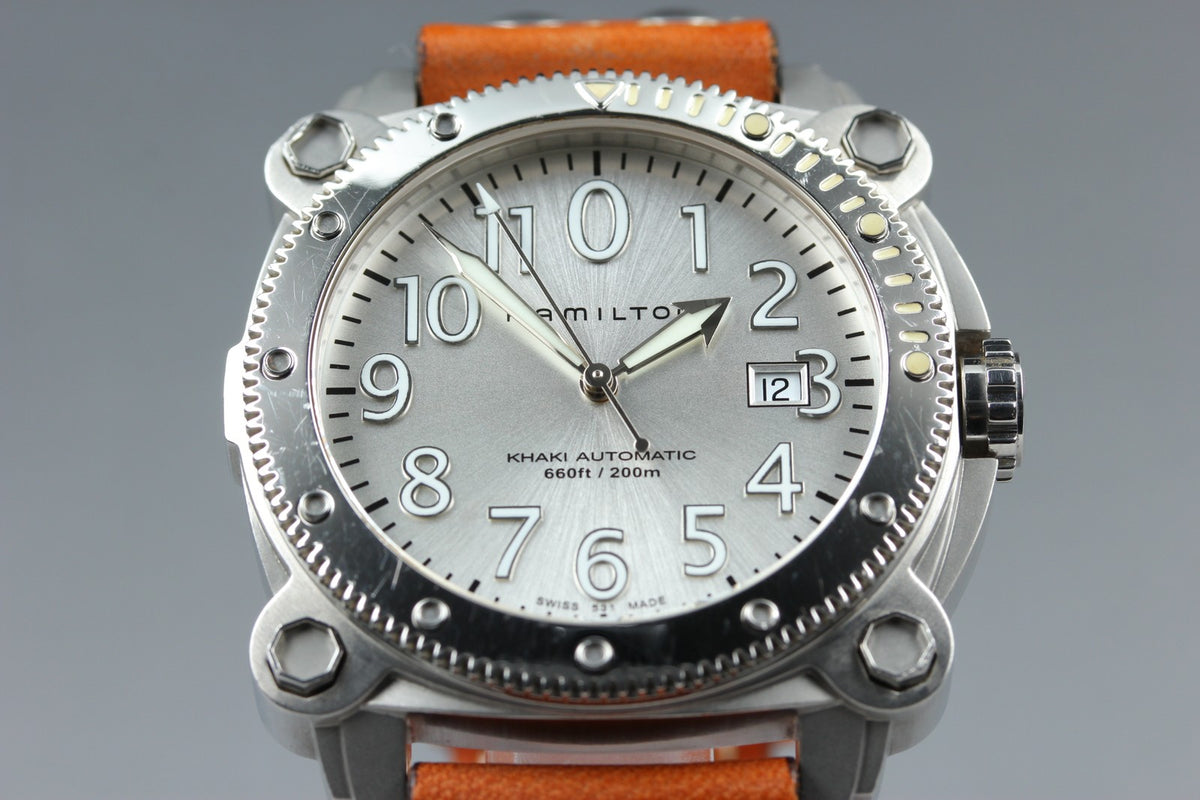Hamilton Khaki Below Zero H785550 44mm Silver Brown Automatic Men's Watch