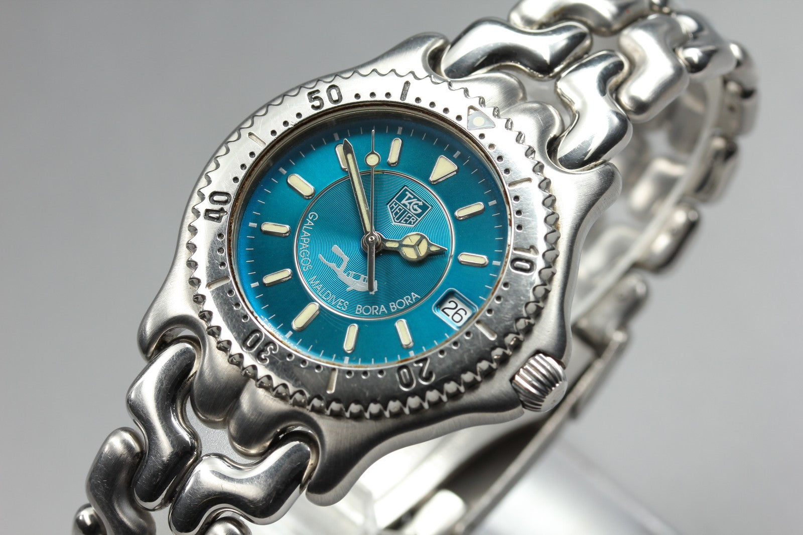 Limited Edition TAG HEUER SEL "Teal" Bora Bora WG111K Quartz Men's Watch 36mm JP