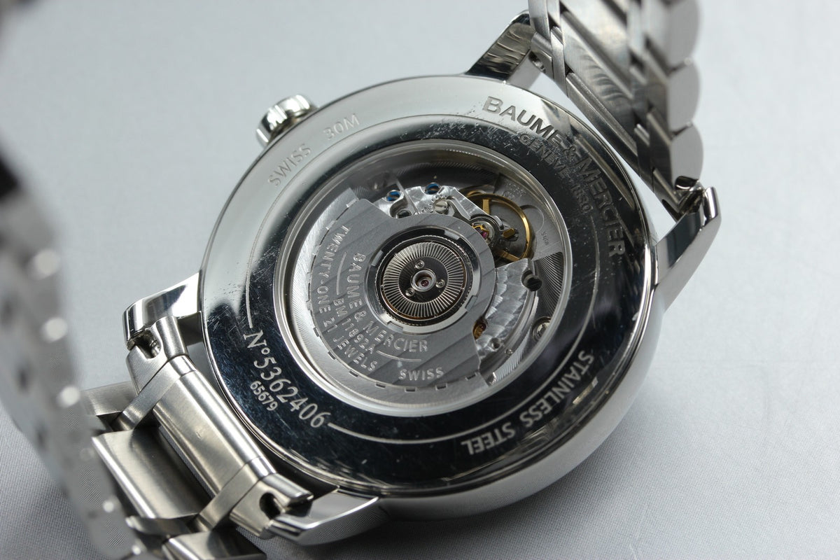 BAUME&MERCIER Classima 65679 Automatic Silver Date Men's Watch 42mm JAPAN Box
