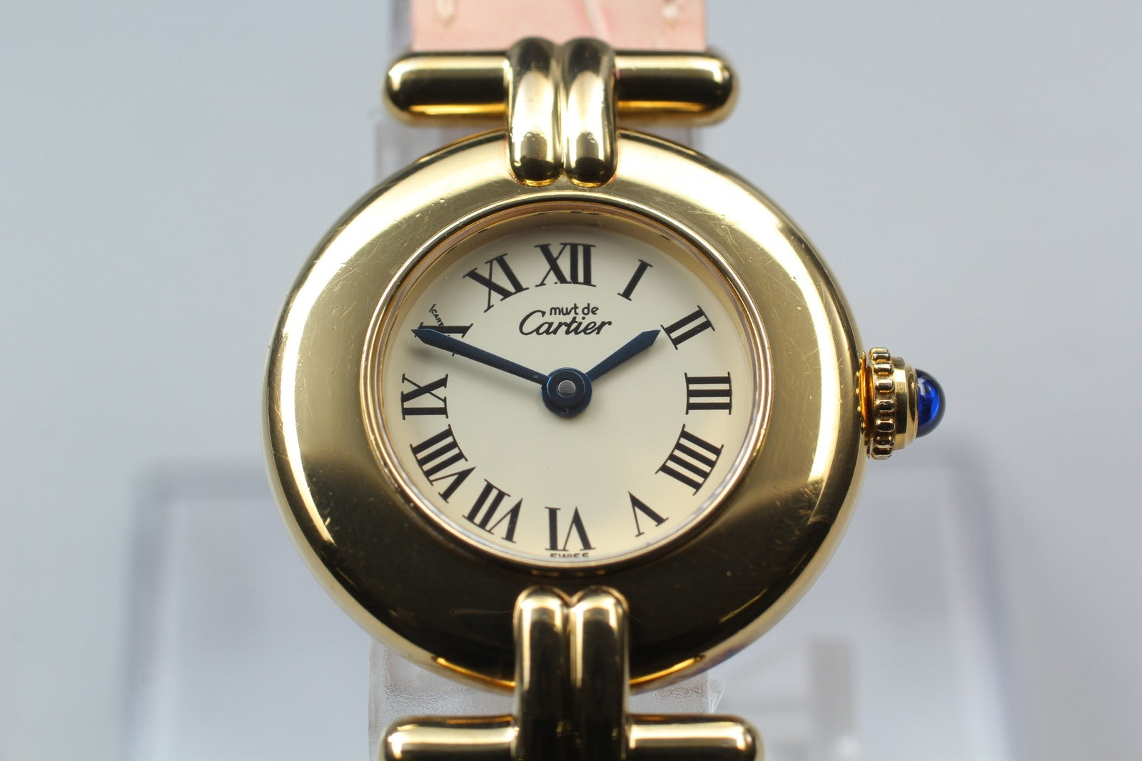 Vintage Cartier Must Colisee Vermeil 590002 Gold Pink 23mm Women's Quartz Watch