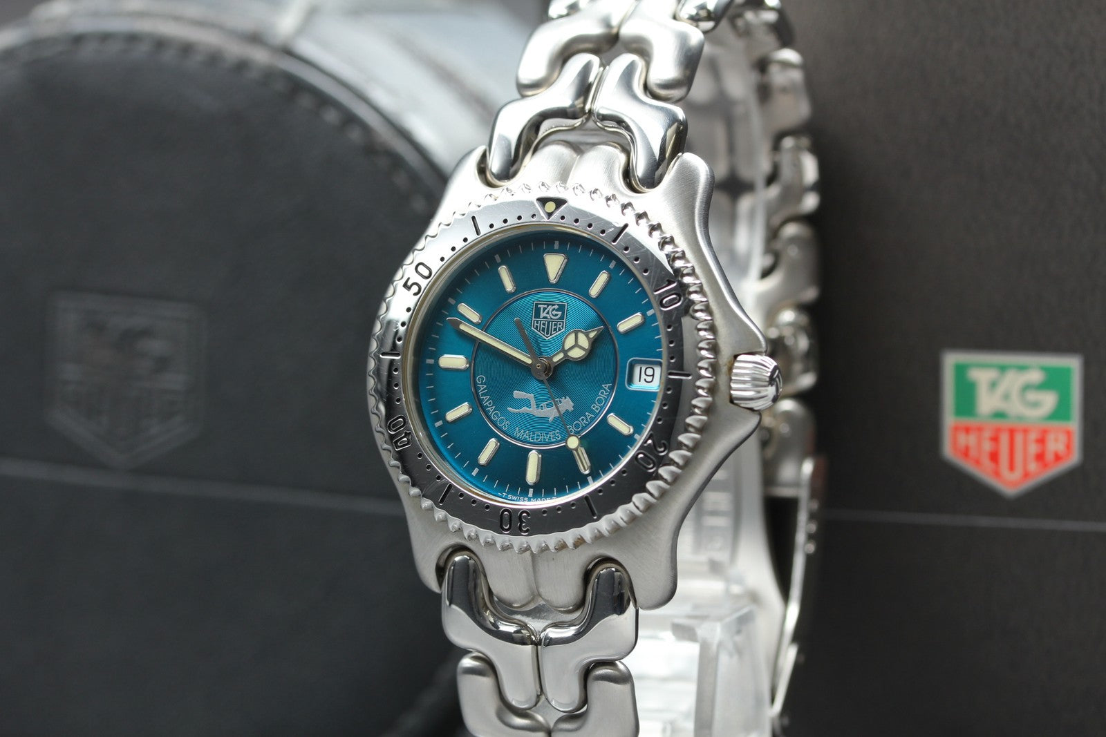 Rare Limited Edition TAG HEUER SEL WG111K Quartz Green Men's Watch 36mm JP Box