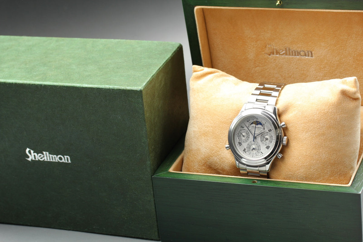 SHELLMAN Grand Complication 6770-H13332 TA Moon Phase 41mm Men's Qz Watch JAPAN