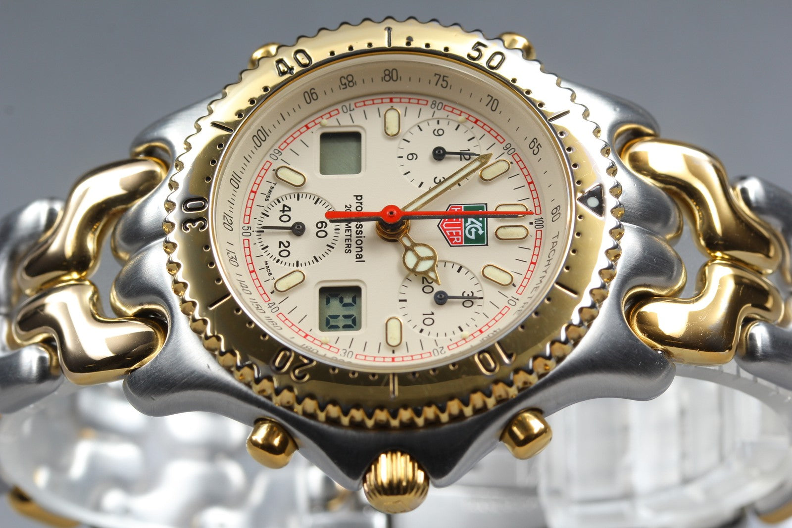 Vintage TAG HEUER SEL.s/el CG1123-0 Professional Quartz Chronograph Men's Watch