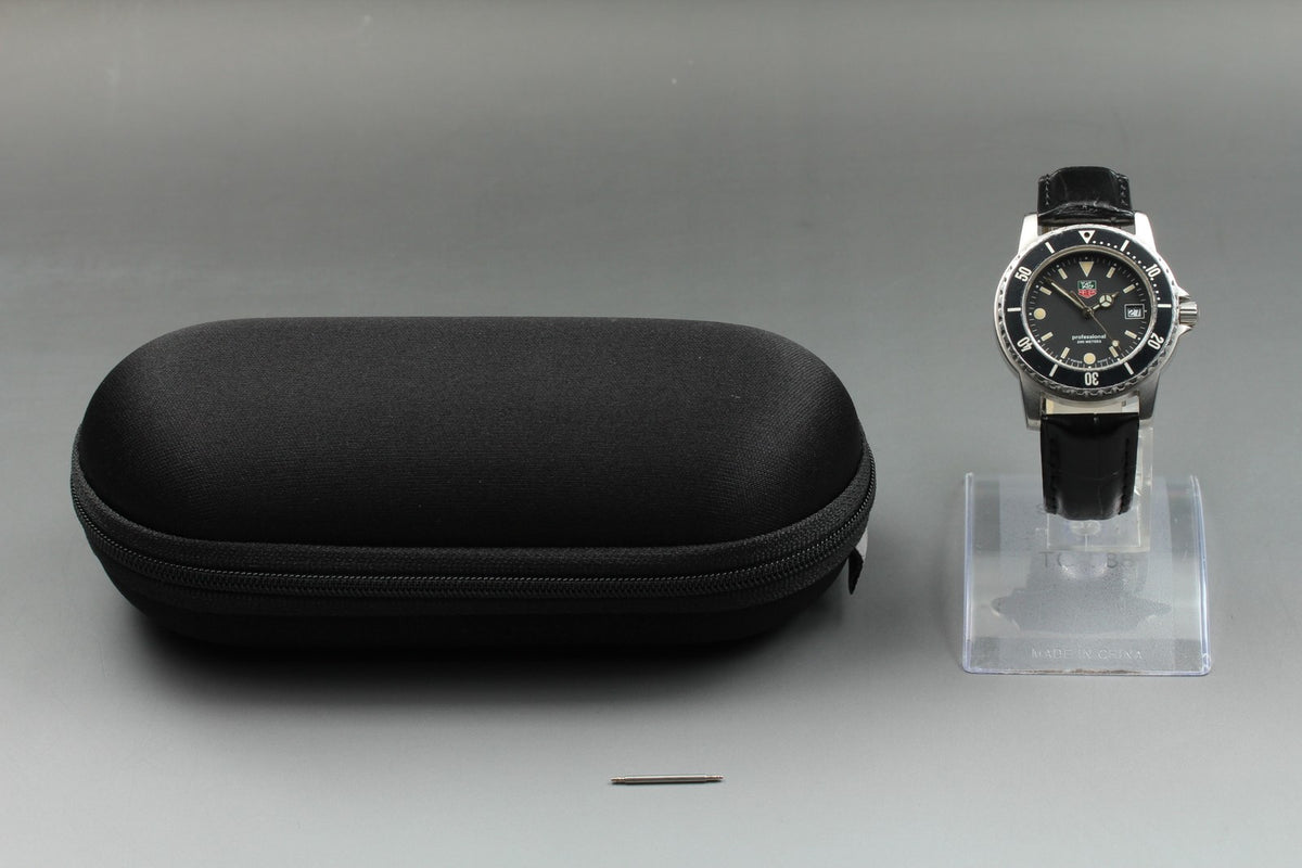 TAG HEUER 1500 Professional WD1210-D0 Quartz Black Dial Men's Watch 36mm JAPAN