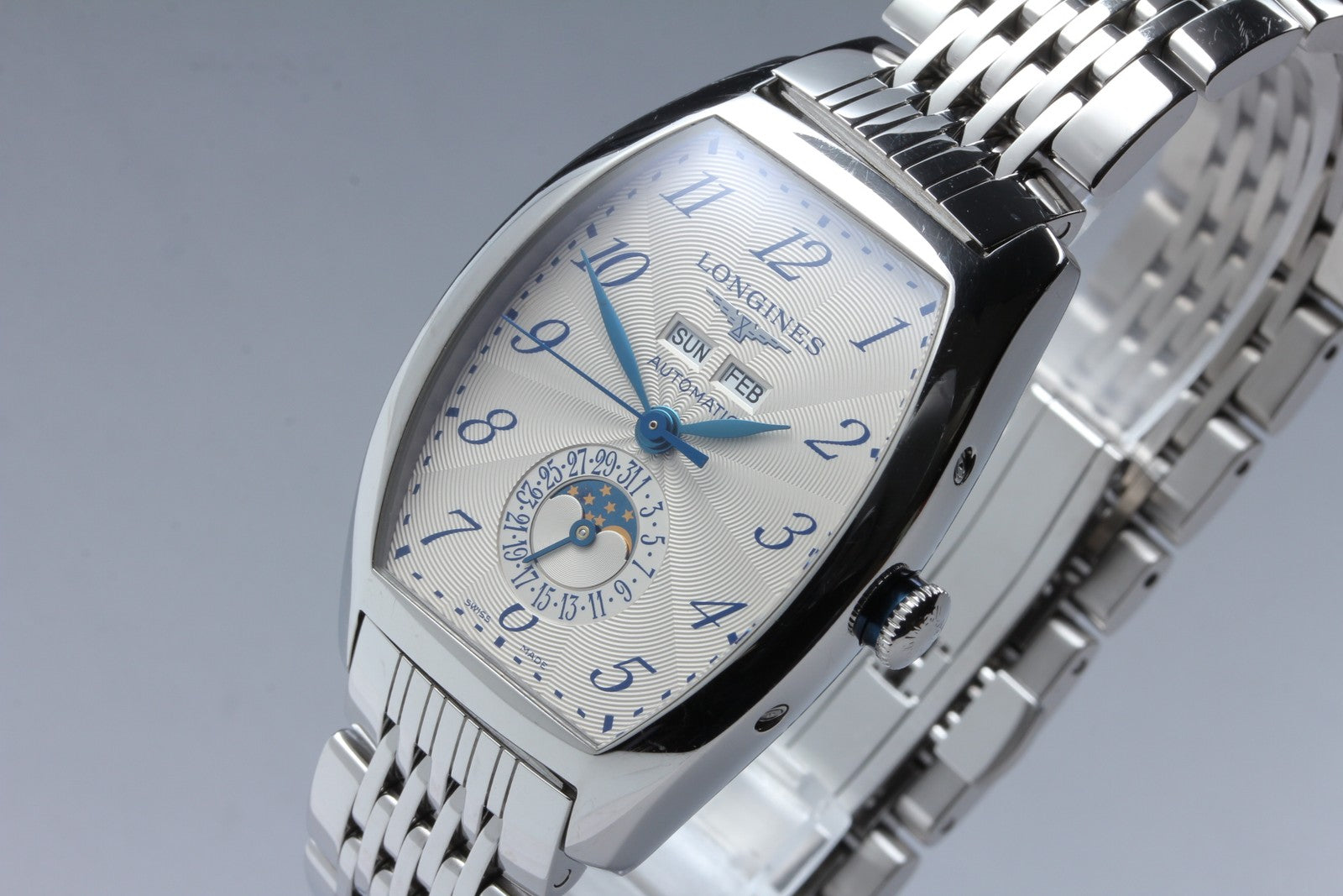 Exc+5*Box LONGINES Longines Evidenza L2.671.4 White Automatic Men's Watch 33mm