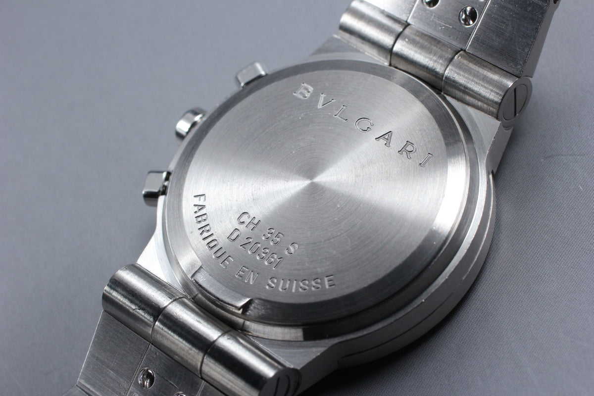 overhauled BVLGARI Bvlgari Diagono CH35S White Quartz Men's Watch 36mm JAPAN Box