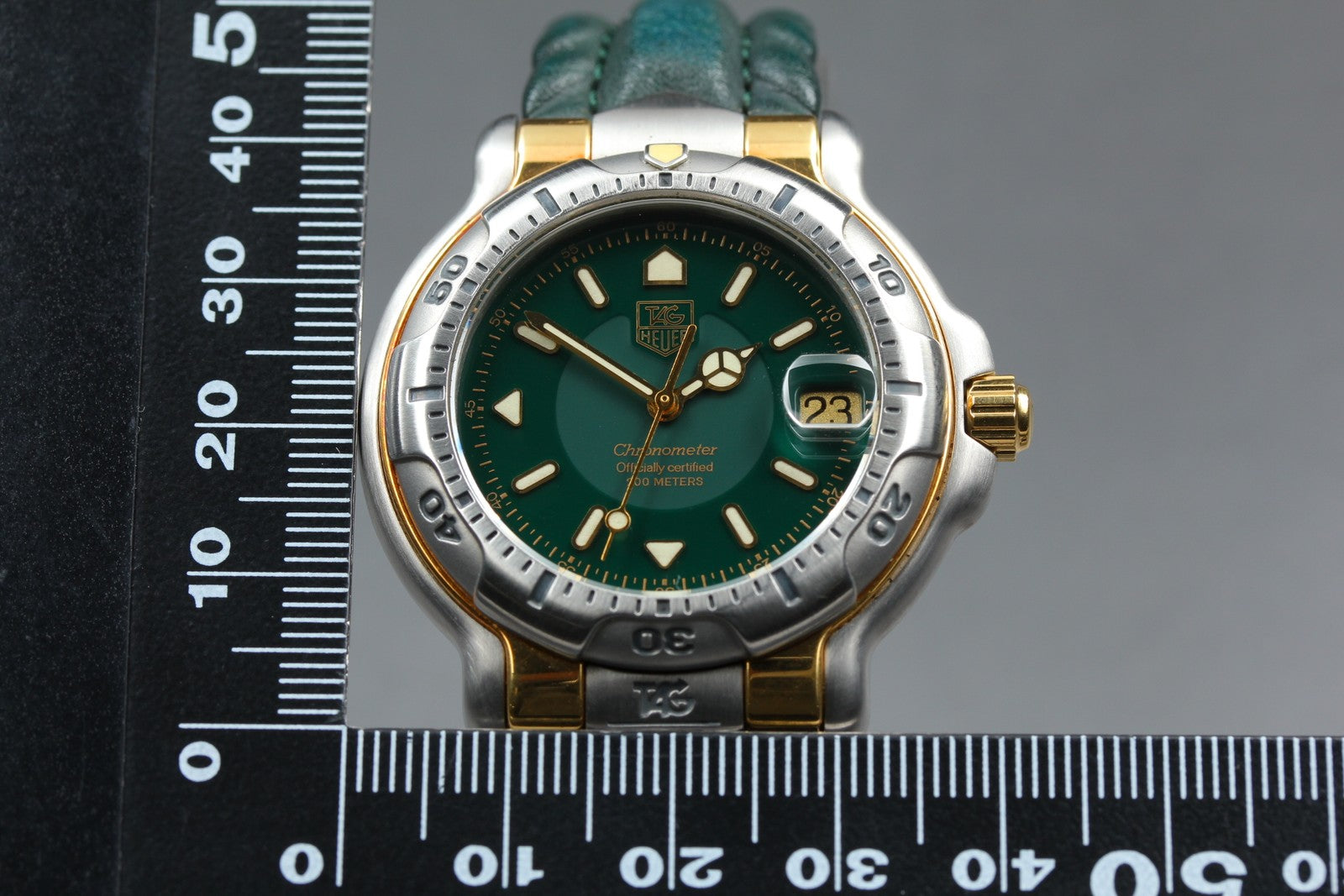 Exc+5*Box TAG HEUER 6000 WH5153-K0 Green Dial Automatic Men's Watch 37mm JAPAN