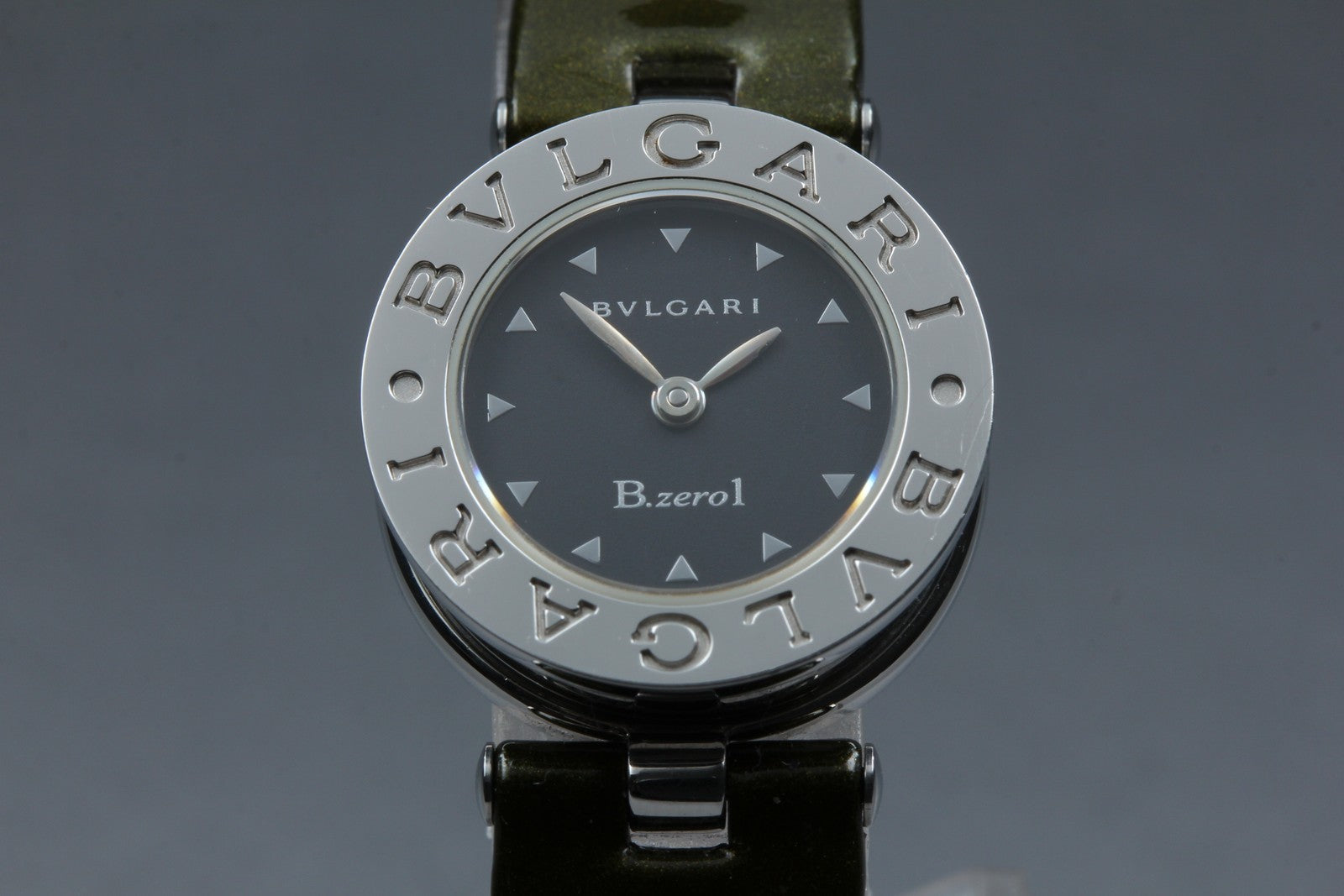 New Batt* BVLGARI B.zero1 BZ22S Quartz Black Dial Women's Watch 22mm N MINT*Box