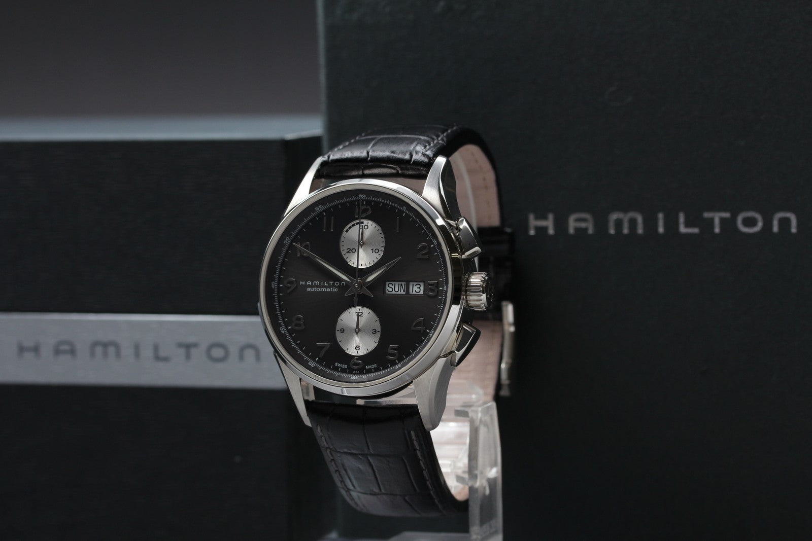 N MINT*Box Hamilton Jazzmaster H325760 Black Automatic Men’s Watch 40mm JAPAN