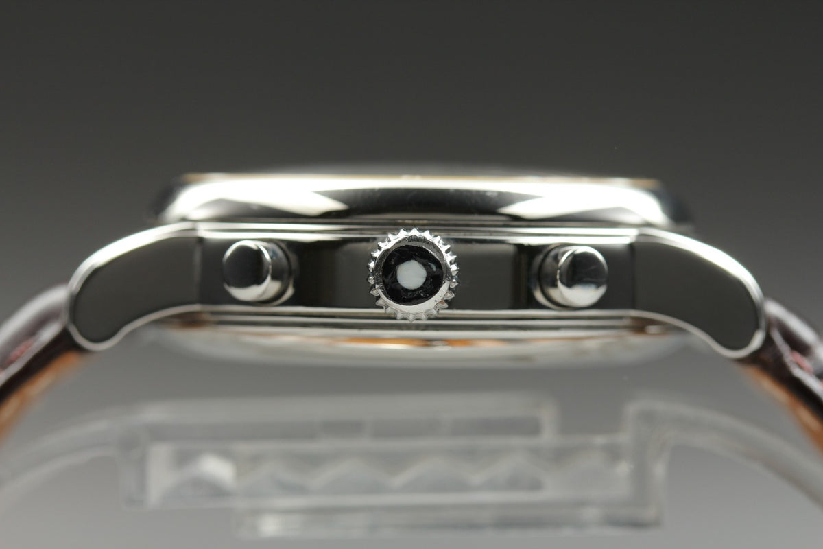 MONTBLANC Meisterstuck 7038 Chronograph Quartz Silver Men's Watch 35mm JAPAN