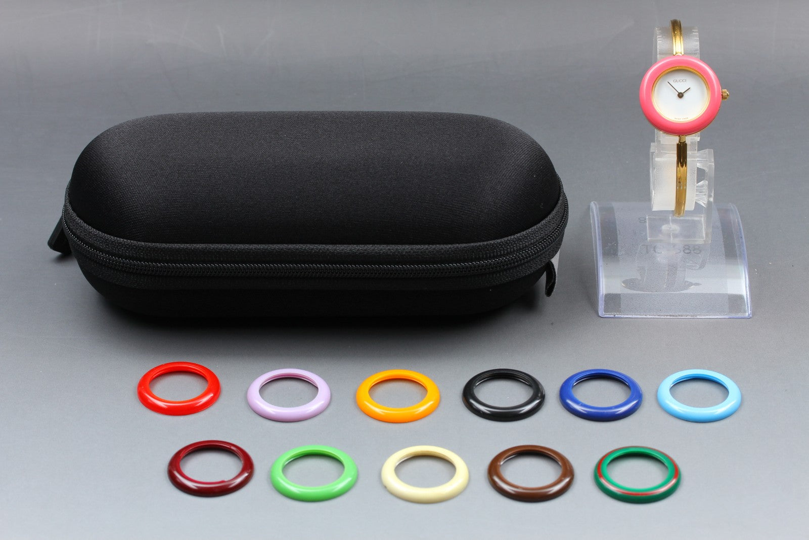 New Batt Gucci Change Bezel 11/12.2 12Color Women's White Quartz Watch JP Exc+5