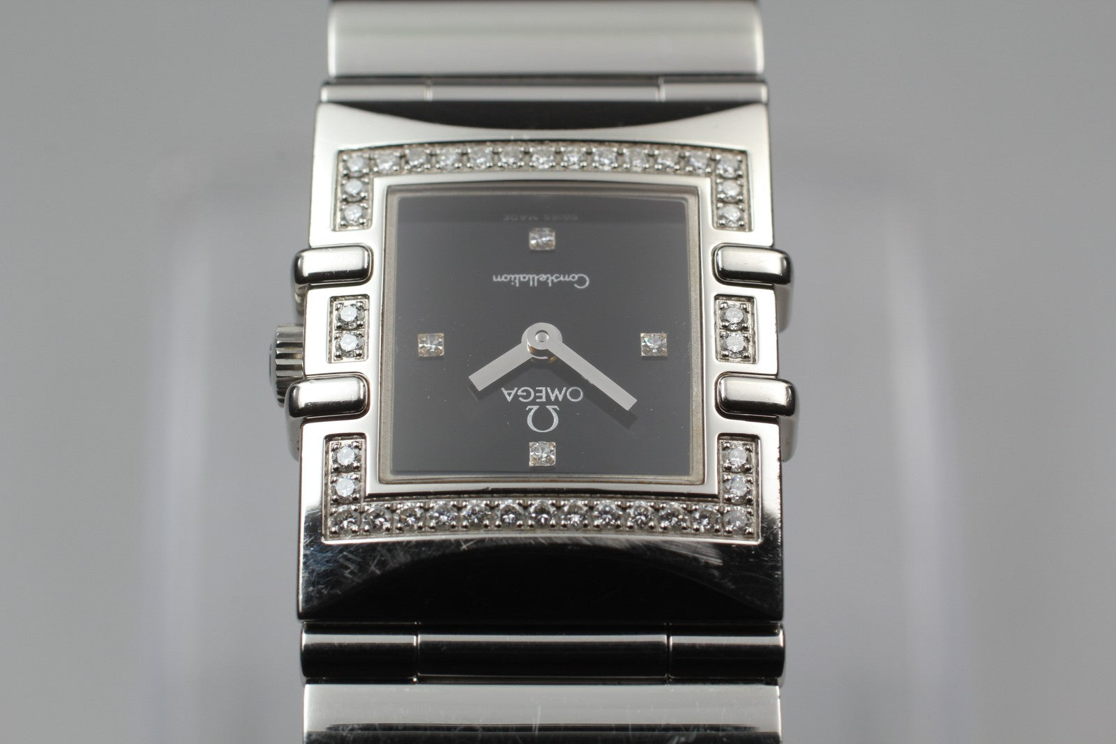 Exc+5 OMEGA Constellation Quadra 895.1230 Cal.1376 Diamond Women's Quartz Watch