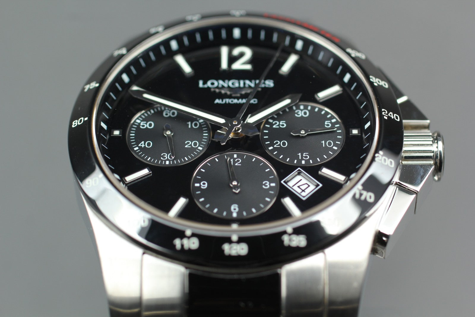 LONGINES Conquest L2.744.4 Black Automatic Date Men's Watch 41mm JAPAN Box