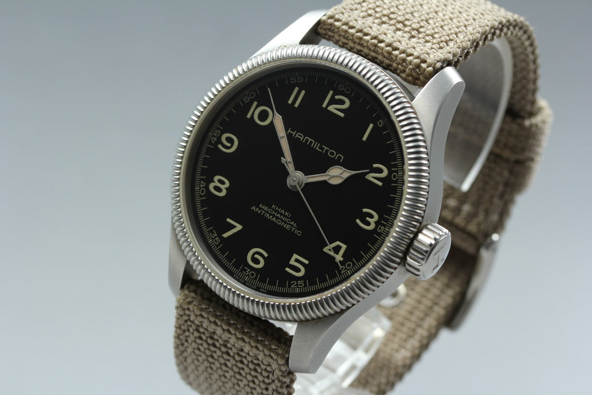 Hamilton Khaki Field Pioneer H604190 Black Automatic Men's Watch 41mm From JAPAN
