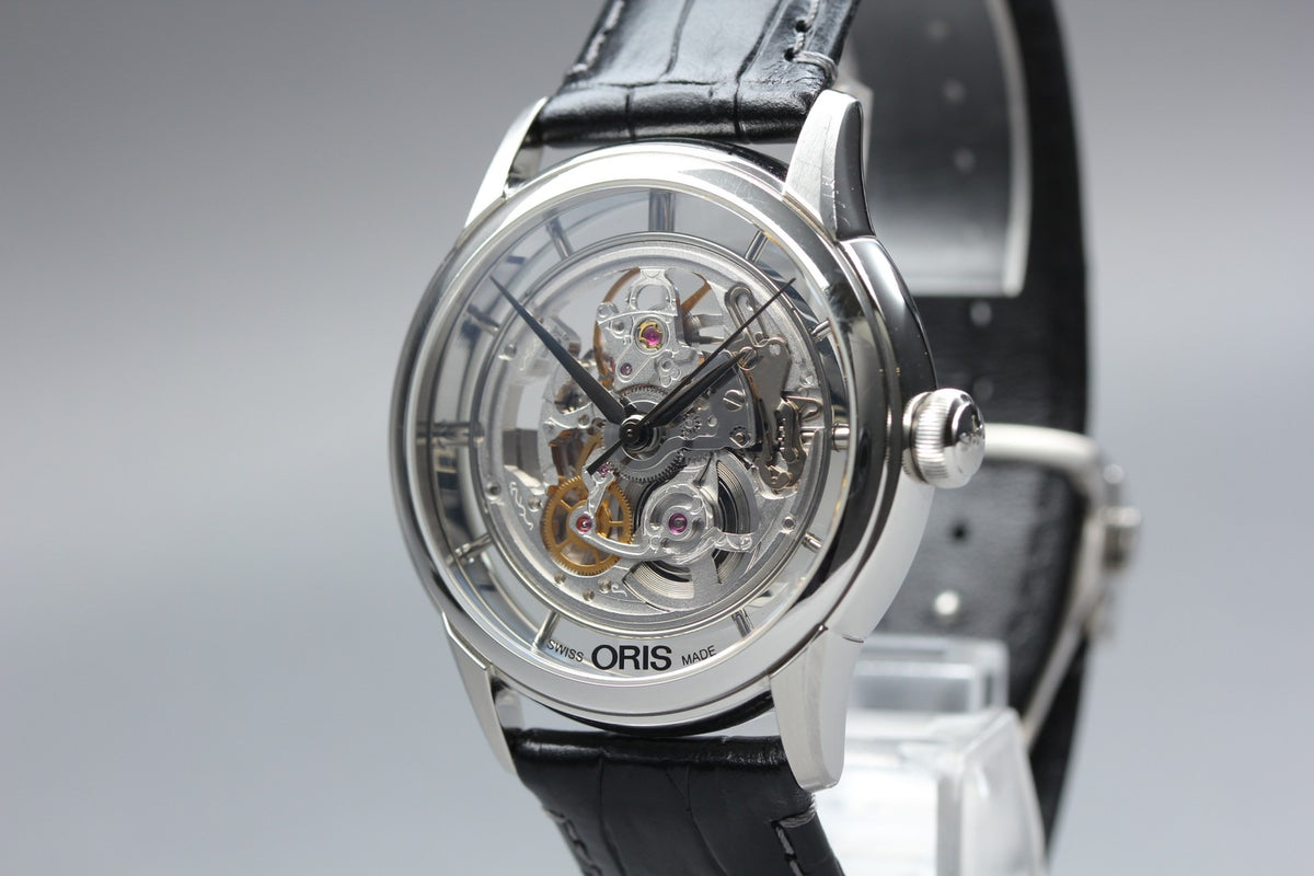 ORIS Artelier Translucent Skeleton 7684 Automatic Men's Watch 40mm JAPAN Box