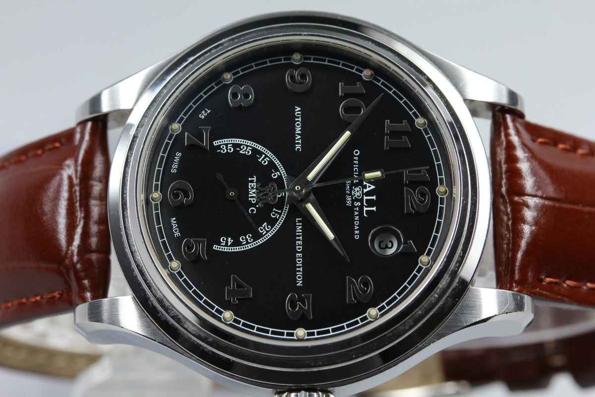 Ball Trainmaster NT1050D Automatic Black Dial Date Men's Watch 41mm From JAPAN