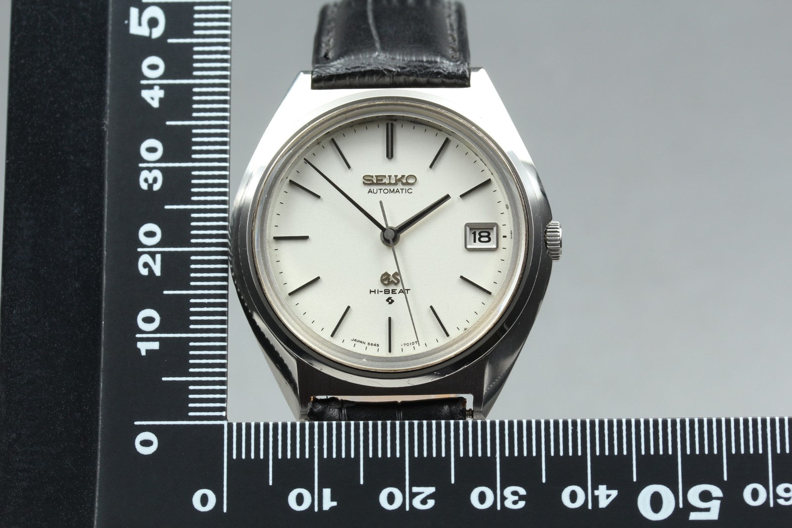 overhauled Vintage SEIKO Grand Seiko 5645-7010 Silver Dial Men's Watch 35mm JP