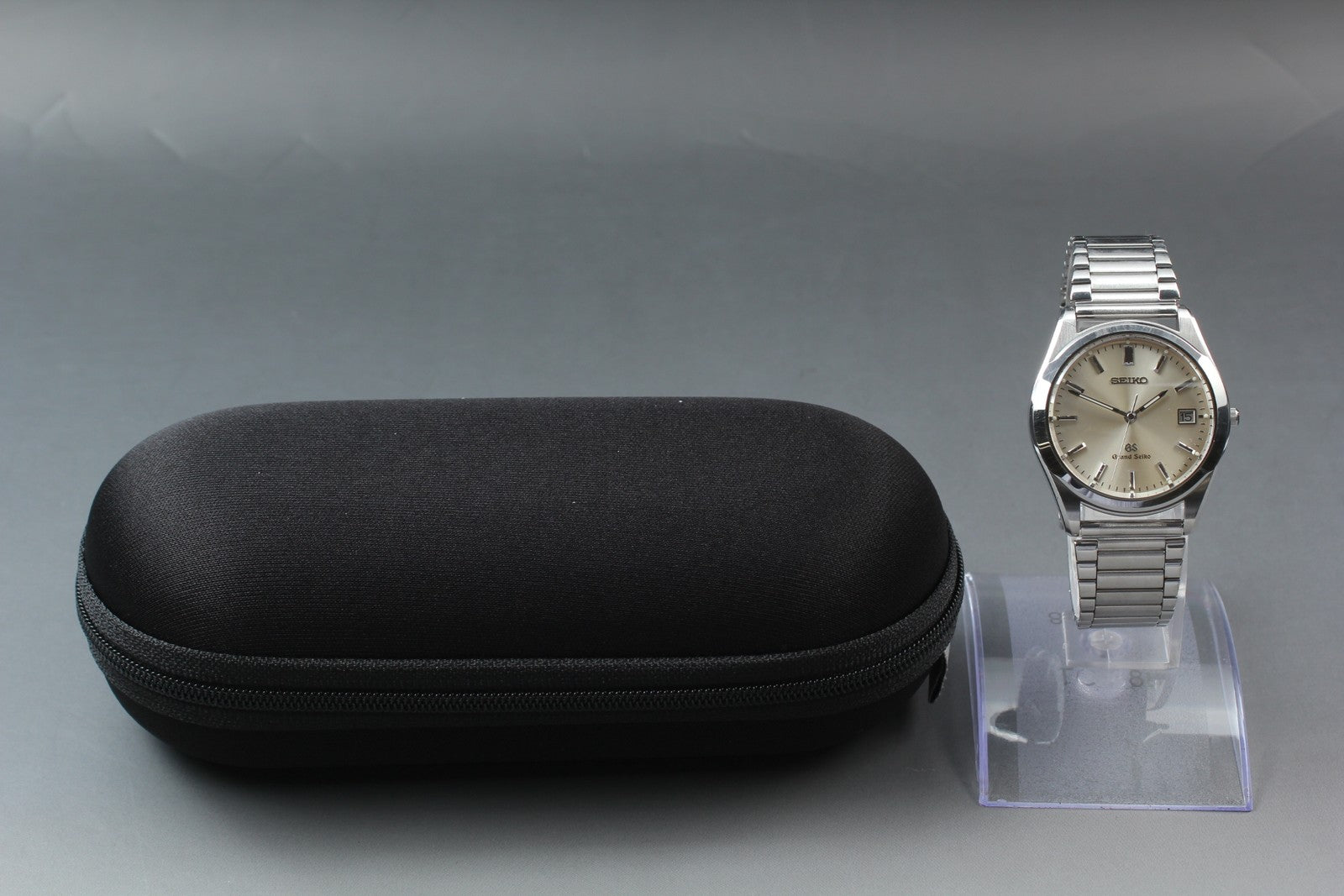 New Batt SEIKO Grand Seiko 8N65-8000 SBGG003 Silver Men's Quartz Watch 36mm JP