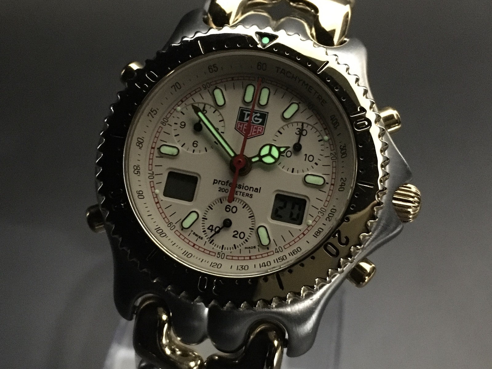 Vintage TAG HEUER SEL.s/el CG1123-0 Professional Quartz Chronograph Men's Watch