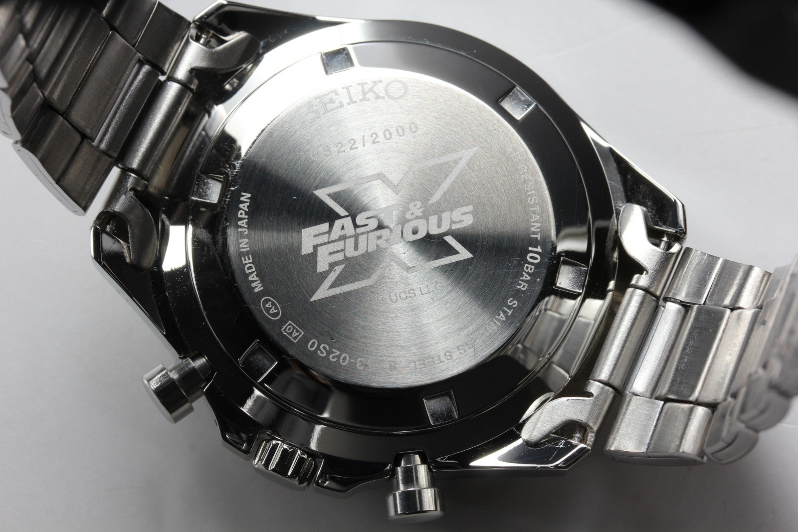 New Batt SEIKO 8T63-02S0 Limited Edition 2000 fast and furious Quartz Men's 40mm