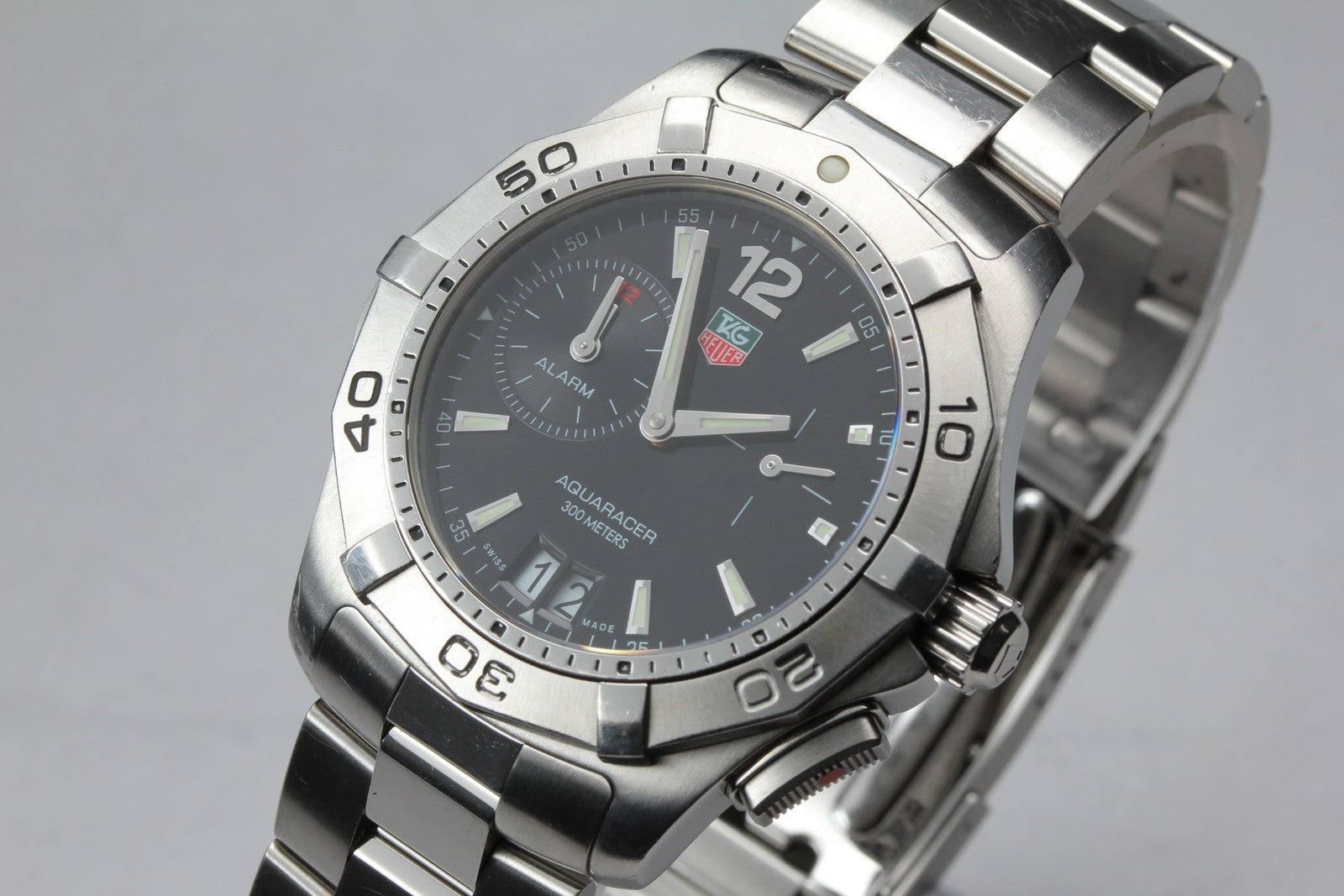 Exc+5*Box Vintage TAG Heuer Aquaracer WAF111Z Black Quartz Men's Watch 40mm JP