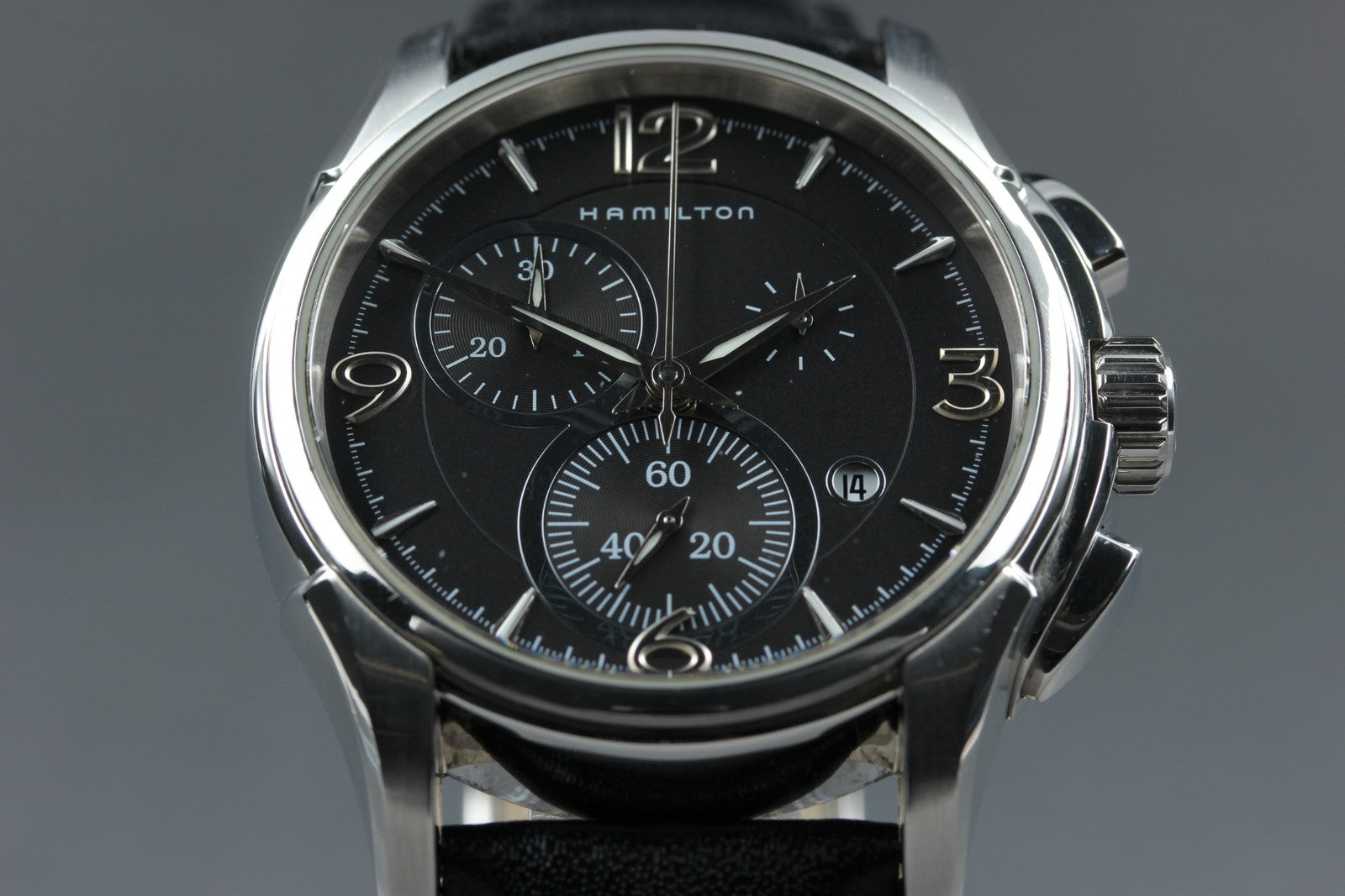 Hamilton Jazzmaster Chrono H326120 Black Chronograph Quartz Men's Watch 41mm JP