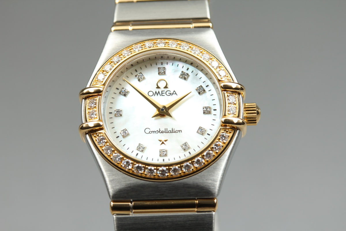 Polished OMEGA Constellation Mini 1267.75 Cal.1456 Diamond 22mm Qz Women's Watch
