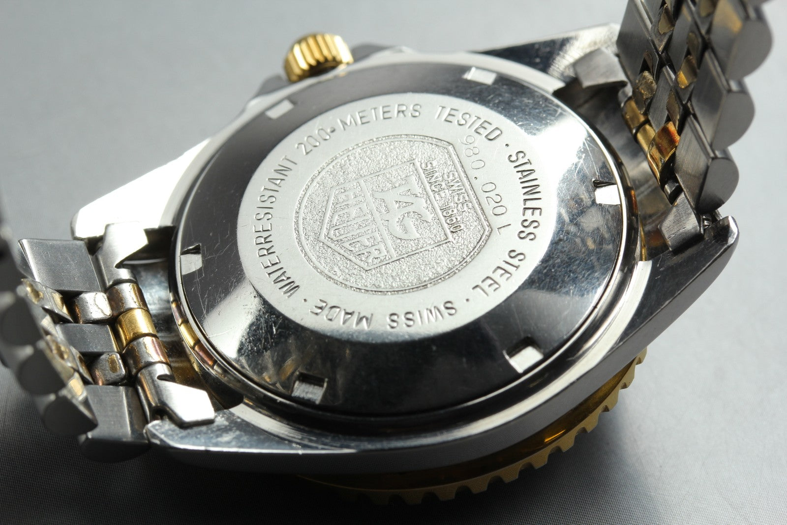 TAG Heuer 1000 PROFESSIONAL 980.020L Quartz Black Dial Men's Watch 37mm Exc+4