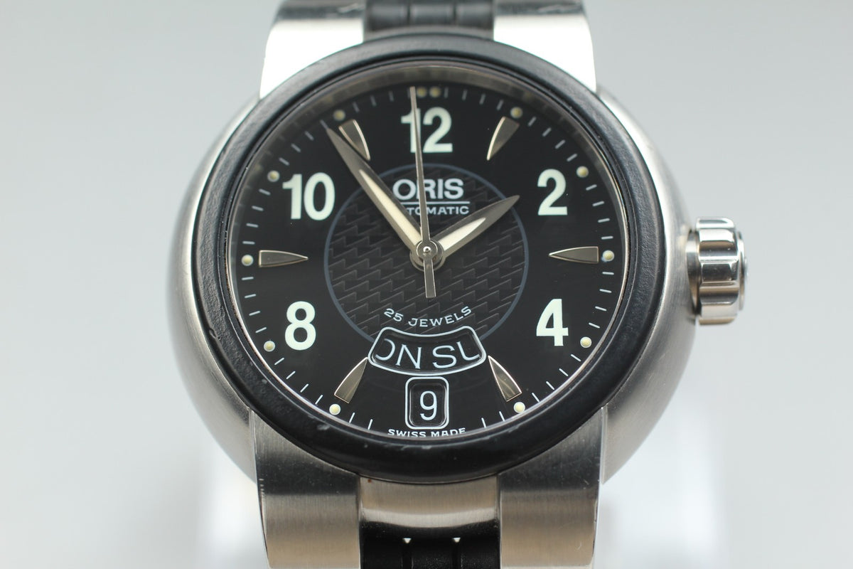 ORIS TT1 7523-44 Black Dial Automatic Day/Date Boy's Watch 37mm JAPAN Box