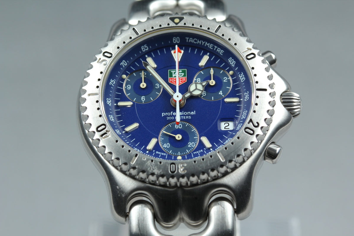 TAG Heuer SEL Professional CG1114 Quartz Chronograph Blue Men's Watch 37mm JP