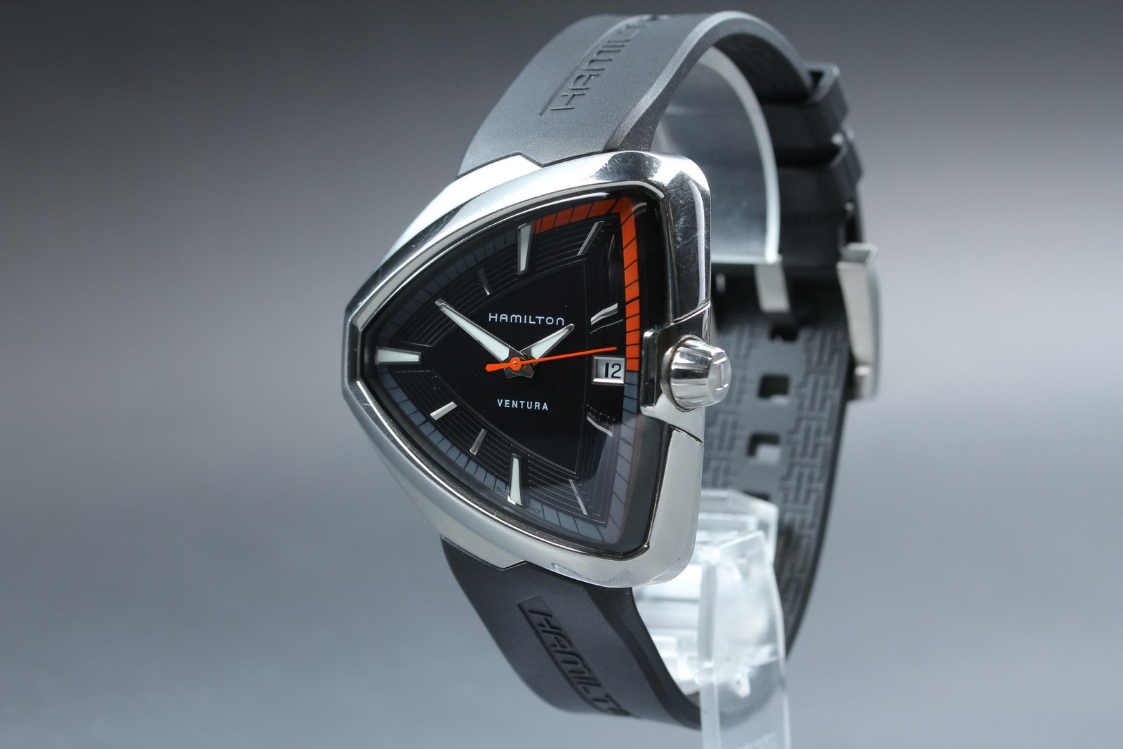 Hamilton Ventura Elvis80 H245510 Quartz Date Men's Black Watch 41mm JP Exc+5*Box