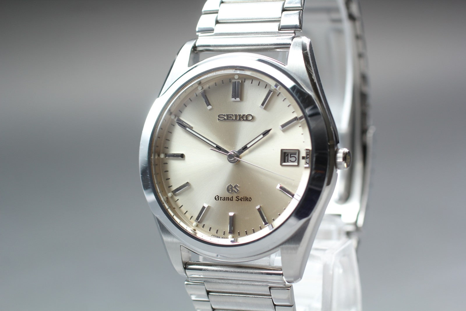 New Batt SEIKO Grand Seiko 8N65-8000 SBGG003 Silver Men's Quartz Watch 36mm JP