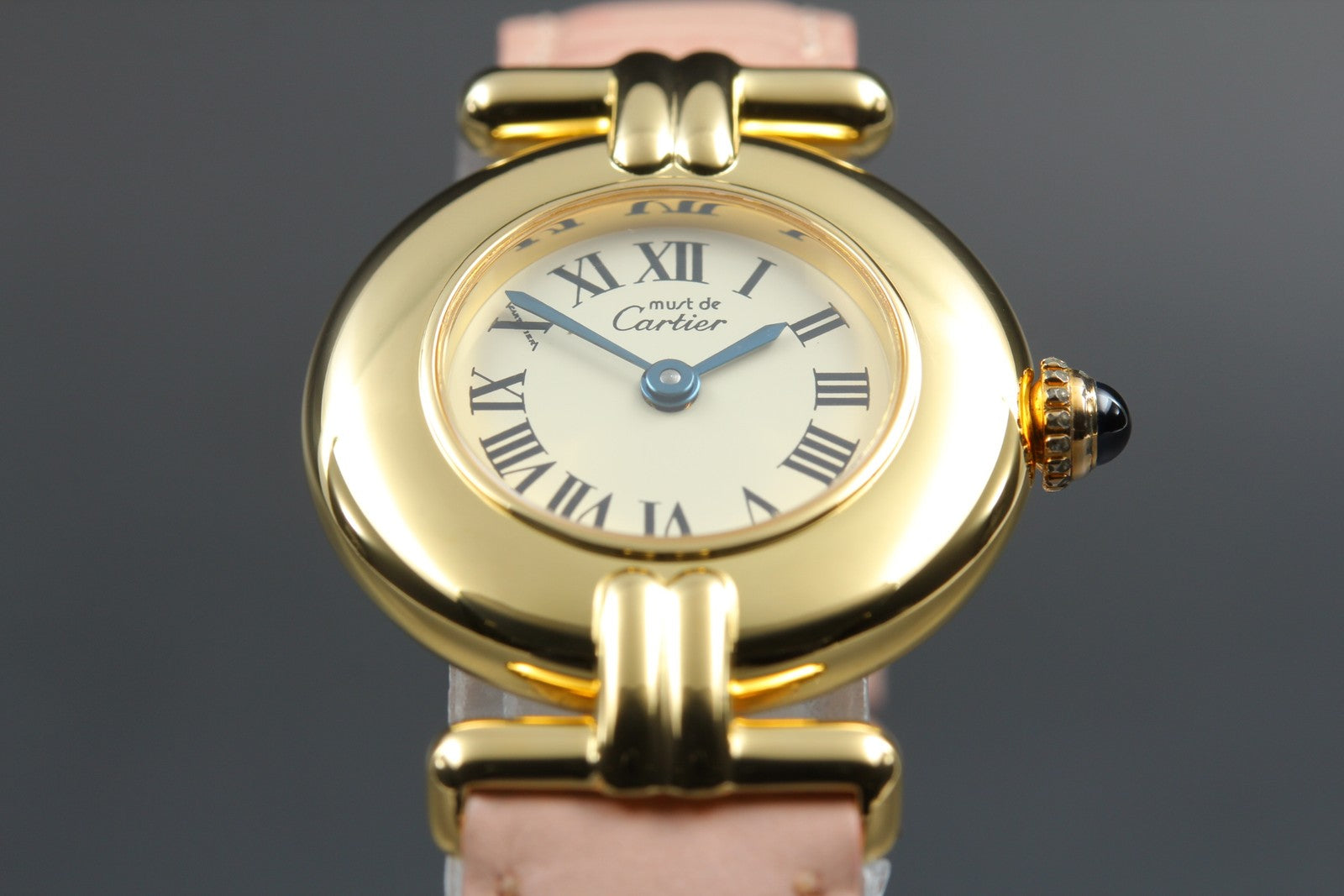 Vintage Cartier Must Colisee Vermeil 590002 Pink Gold Women's Quartz Watch
