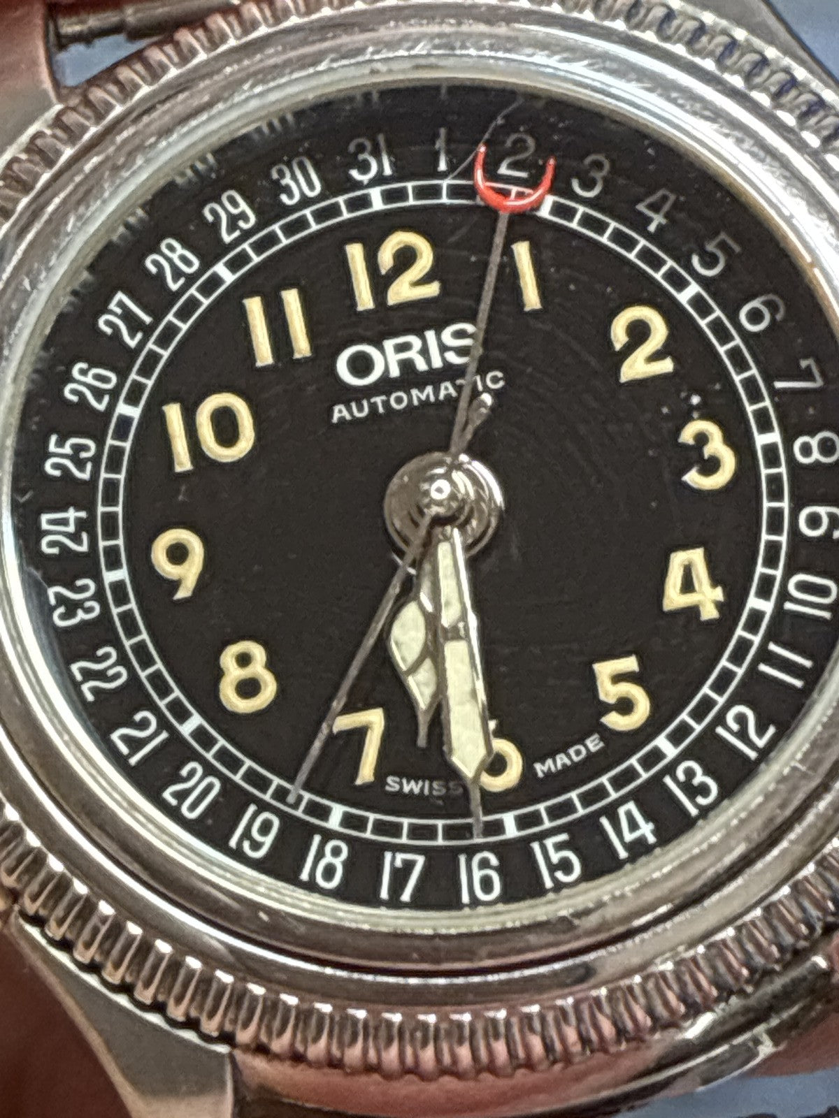 ORIS Pointer Date 7472 Black Dial Automatic Date Women's Watch 28mm JAPAN Exc+5