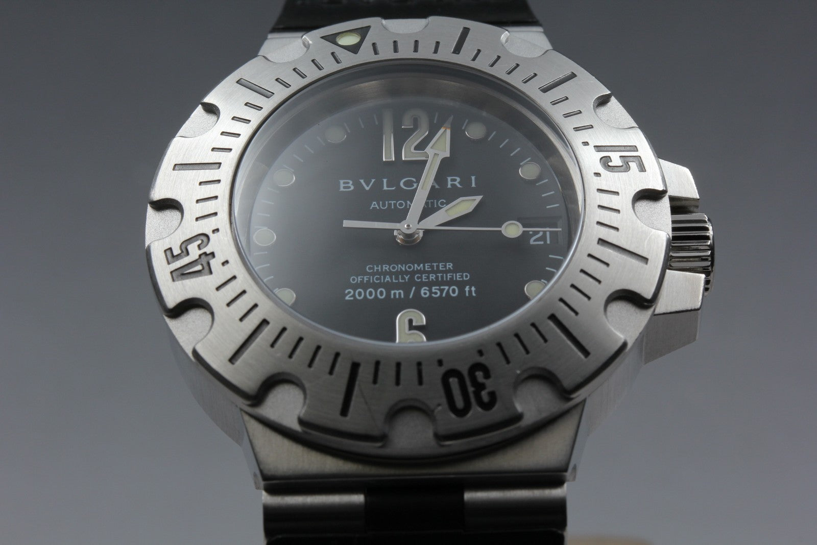 BVLGARI Diagono Professional Scuba SD42S Automatic Date Men's Watch From JAPAN
