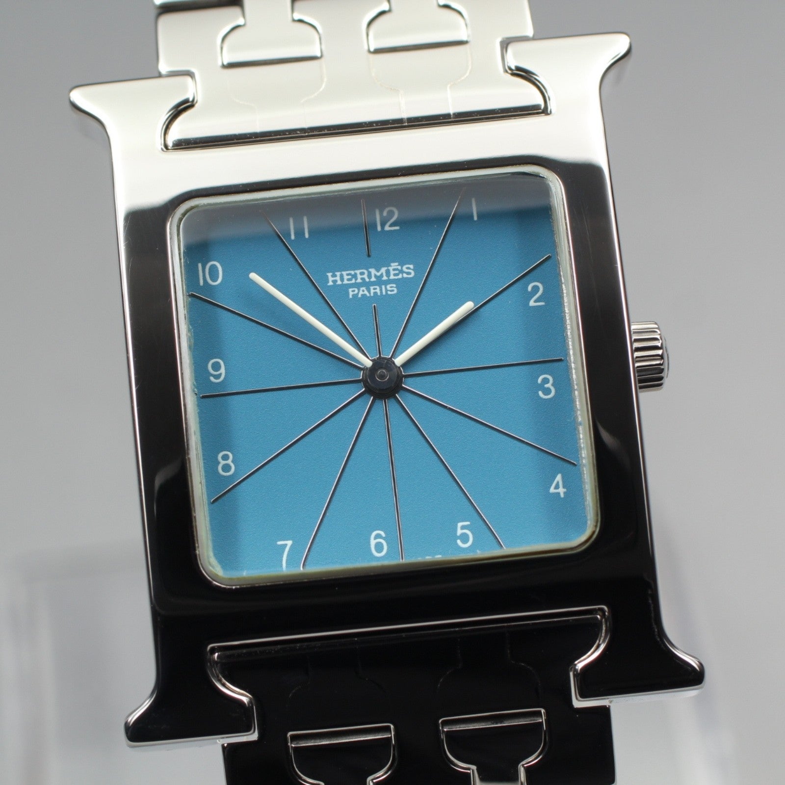 HERMES H Watch HH1.510 Blue Dial Quartz Unisex Watch 26mm JP Box From JAPAN