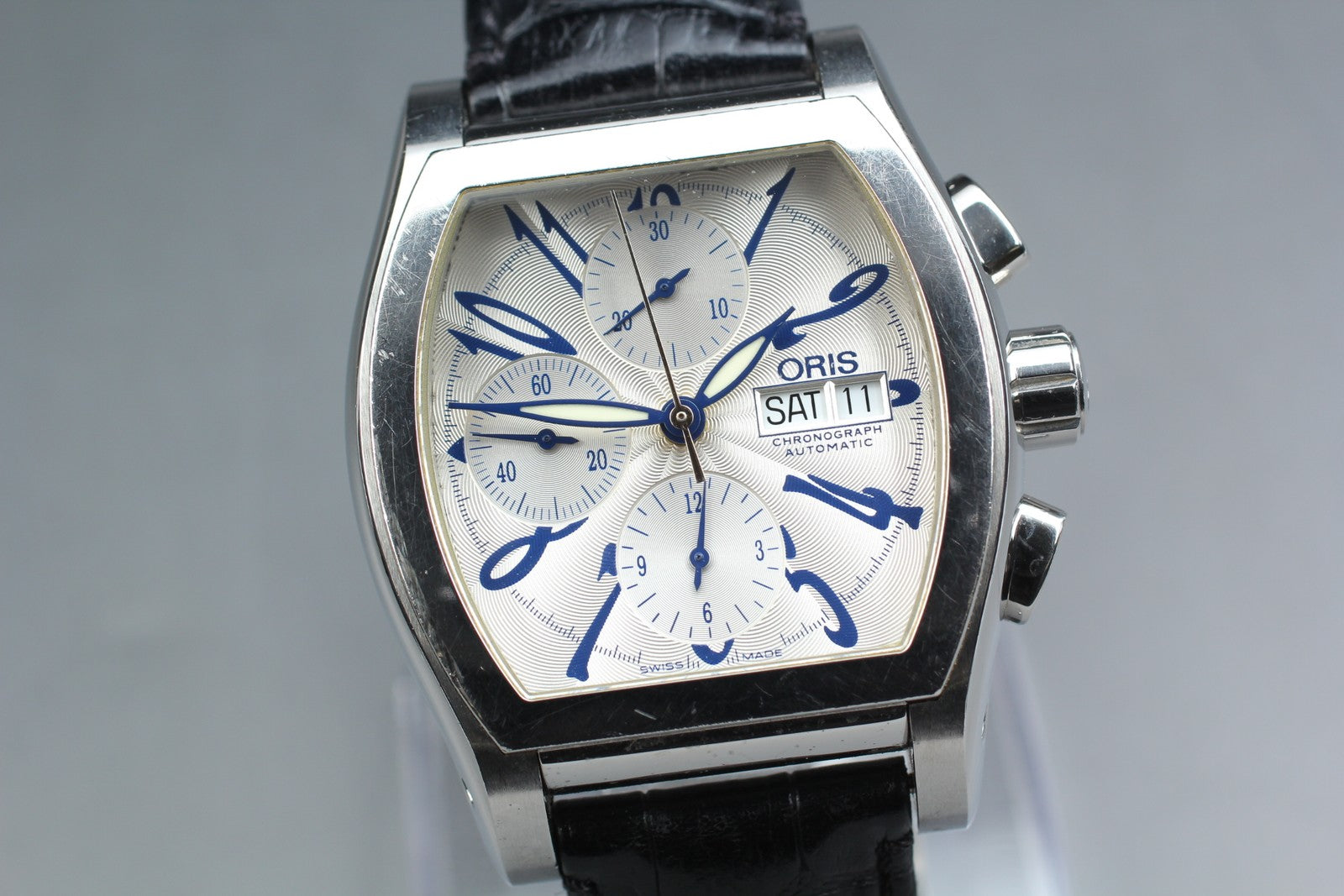 ORIS Miles 7532 Automatic Chronograph Day/Date White Dial Men's Watch 41mm JAPAN