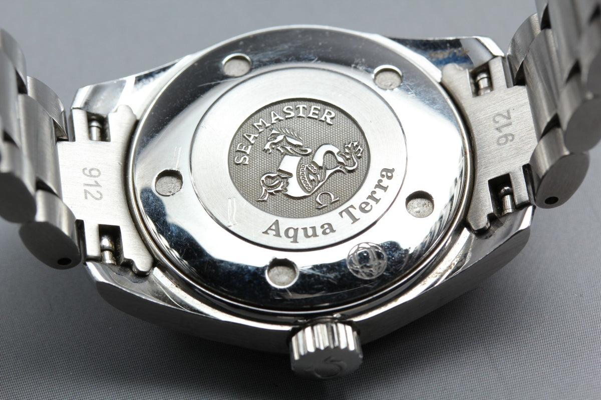 New Batt OMEGA Seamaster Aqua Terra 2577.30 Quartz Silver Women's Watch 29mm JP